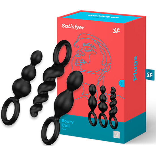 Satisfyer Plugs-Set 3 Plug anale Nero-Silicone · Accessori BDSM (immagine 2)