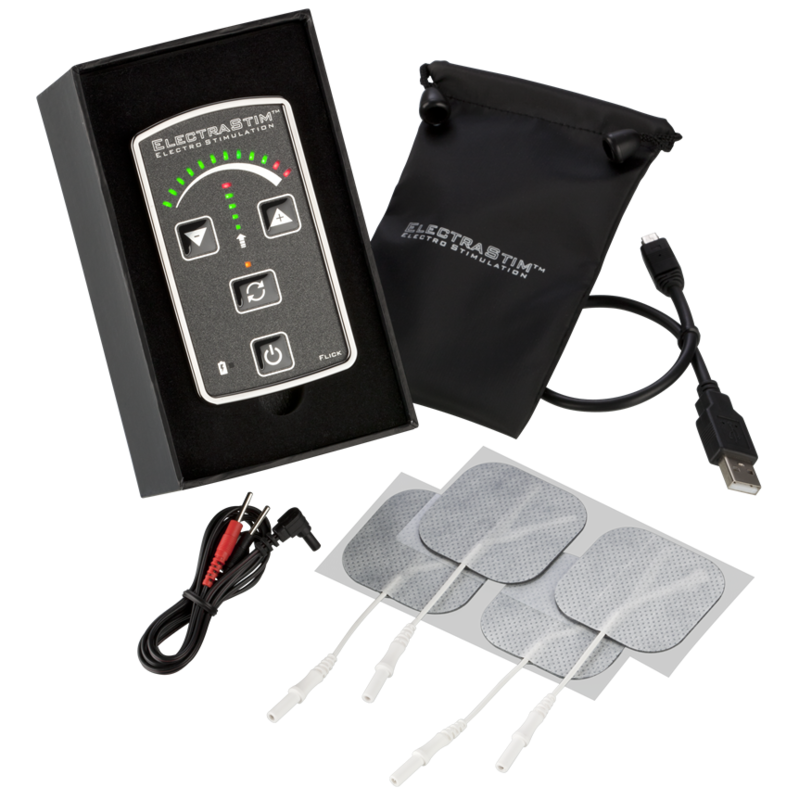 Electrastim-Pacchetto Stimolatore Flick EM60-E-12 velocità, Ricaricabile