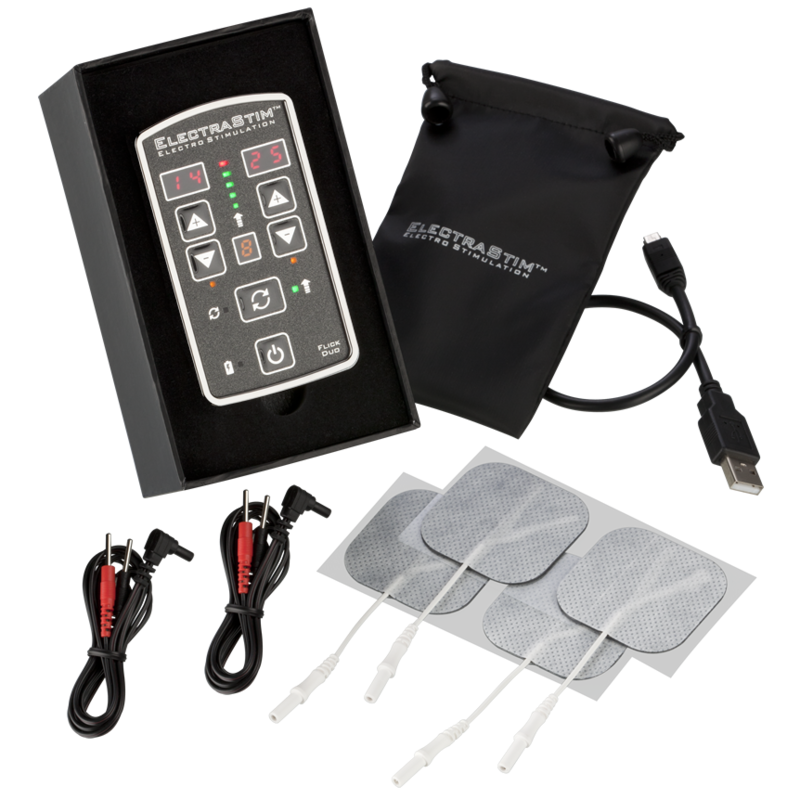 Electrastim-Flick Duo Pacchetto Stimolatore-7 velocità, Ricaricabile 1 Electrastim-Flick Duo Pacchetto Stimolatore-7 velocità, Ricaricabile · Accessori BDSM