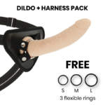 Deltaclub-Imbracatura + Dildo in Silicone 17 cm, Diametro 3 cm · Strap-on & Imbracature