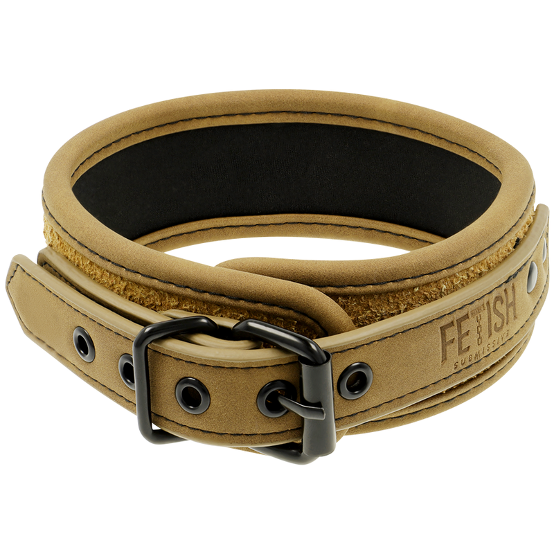 Fetish Submissive Origin-Collana imbottita in neoprene con catena metallica · Bondage & Manette (immagine 3)
