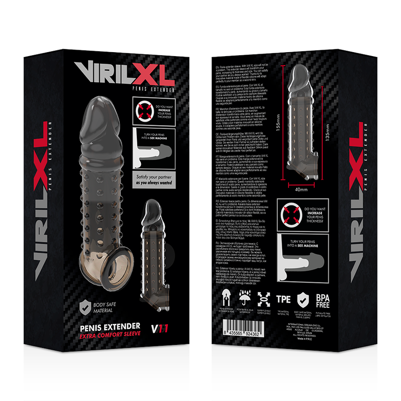 Virilxl-Estensione e Guaina per pene V11 TPE · Anelli & Guaine per pene (immagine 17)