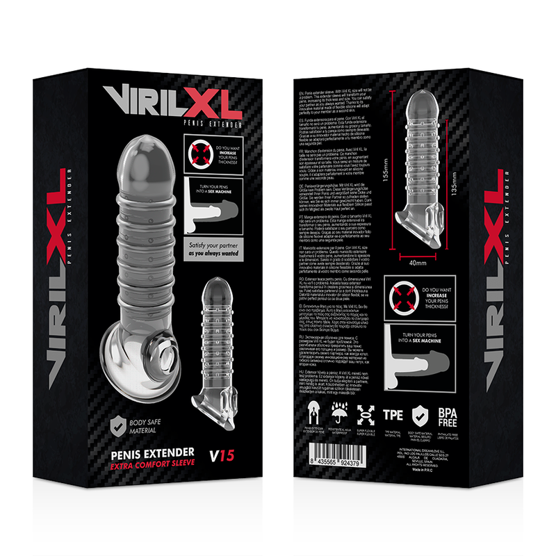 Virilxl-Estensione e guscio per Penis V15 TPE 37 Virilxl-Estensione e guscio per Penis V15 TPE · Anelli & Guaine per pene (imaginea 5)