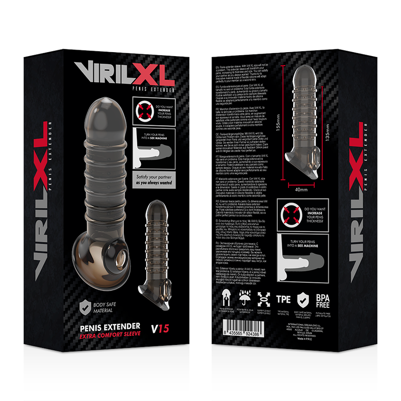 Virilxl-Estensione e guscio per Penis V15 TPE 49 Virilxl-Estensione e guscio per Penis V15 TPE · Anelli & Guaine per pene (imaginea 17)