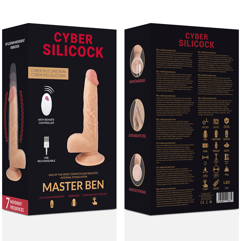 Cyber Silicock-Master Ultra Realistico con Telecomando 23.88 Cm · Vibratori (immagine 7)