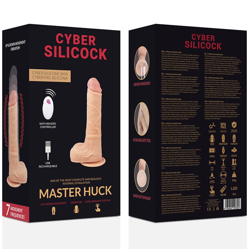 Cyber Silicock-Remote Control Realistic Master Huck 20.9 cm · Vibratori (immagine 5)