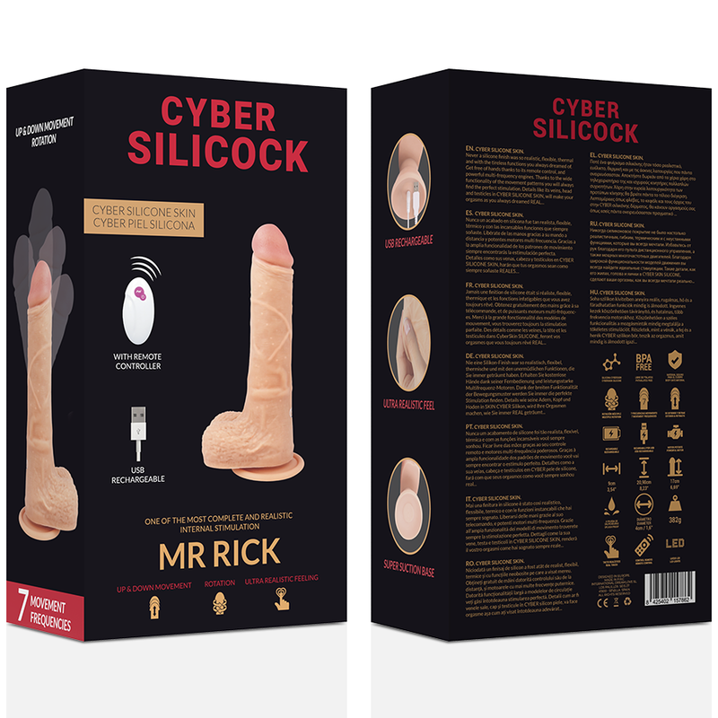 Cyber Silicock-Controllo a distanza realistico Mr Rick 20.9 Cm · Vibratori (imaginea 4)