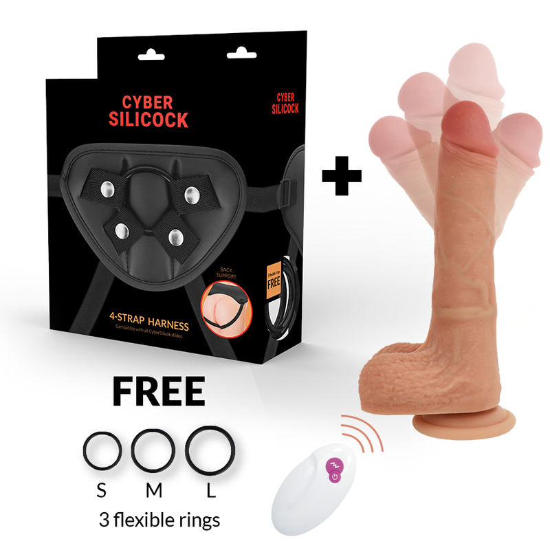Cyber Silicock-Strap-on Mr Rick con Telecomando-Silicone
