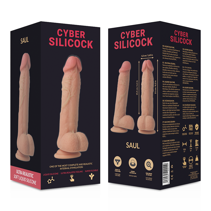 Cyber Silicock-Strap-on Saul di Silicone Liquido con 3 Anelli · Strap-on & Imbracature (immagine 8)