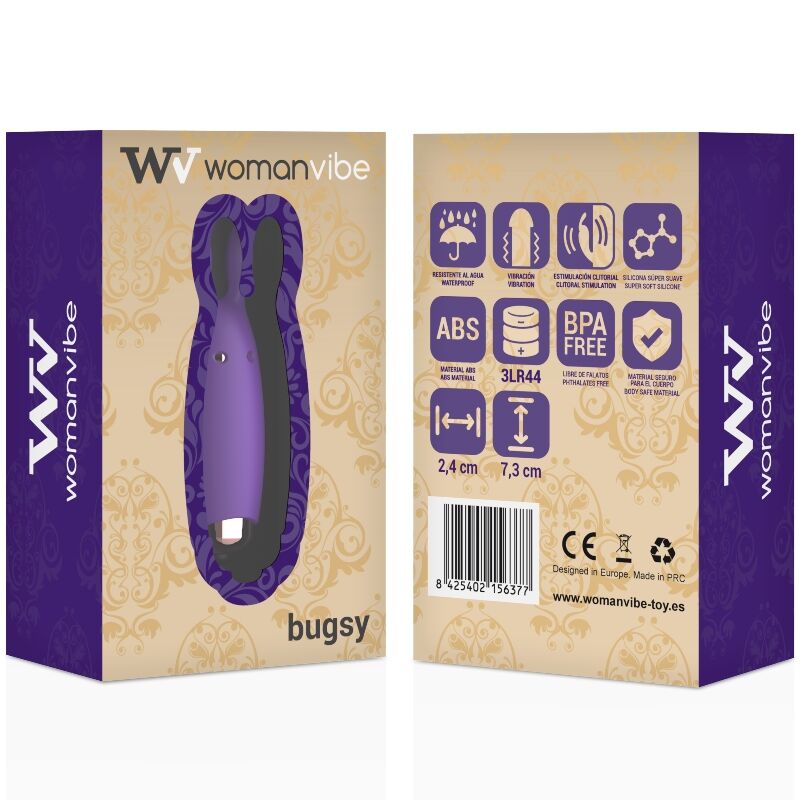 Womanvibe-Bugsy Rabbit Stimolatore Silicone-Silent 2 Womanvibe-Bugsy Rabbit Stimolatore Silicone-Silent · Vibratori (imaginea 2)