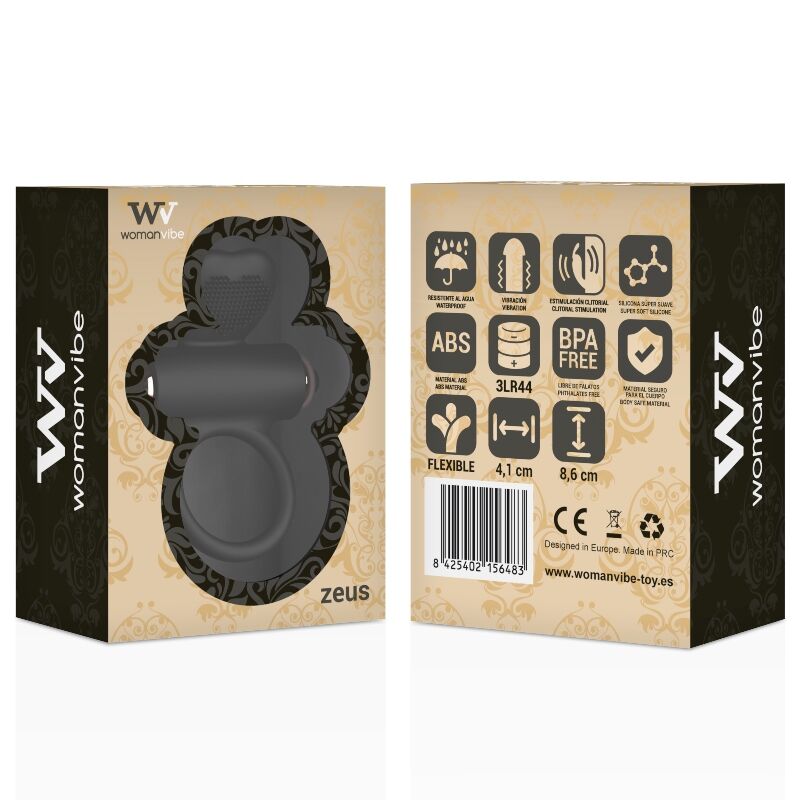 Womanvibe-Zeus Anello Vibratore Silicone-Silenzioso · Anelli & Guaine per pene (imaginea 4)