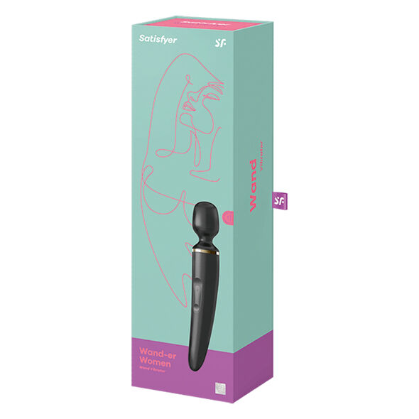 Satisfyer Wand-Wander Woman Black-Silicone, 5 velocità, USB · Vibratori (imaginea 6)