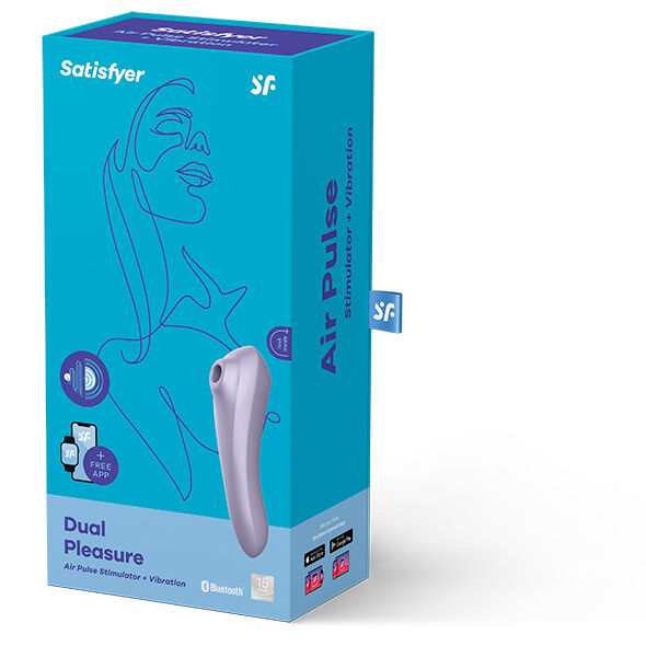 Satisfyer Connect-Dual Pleasure Air Pulse Vibratore Viola 4 Satisfyer Connect-Dual Pleasure Air Pulse Vibratore Viola · Giocattoli per coppie (imaginea 4)