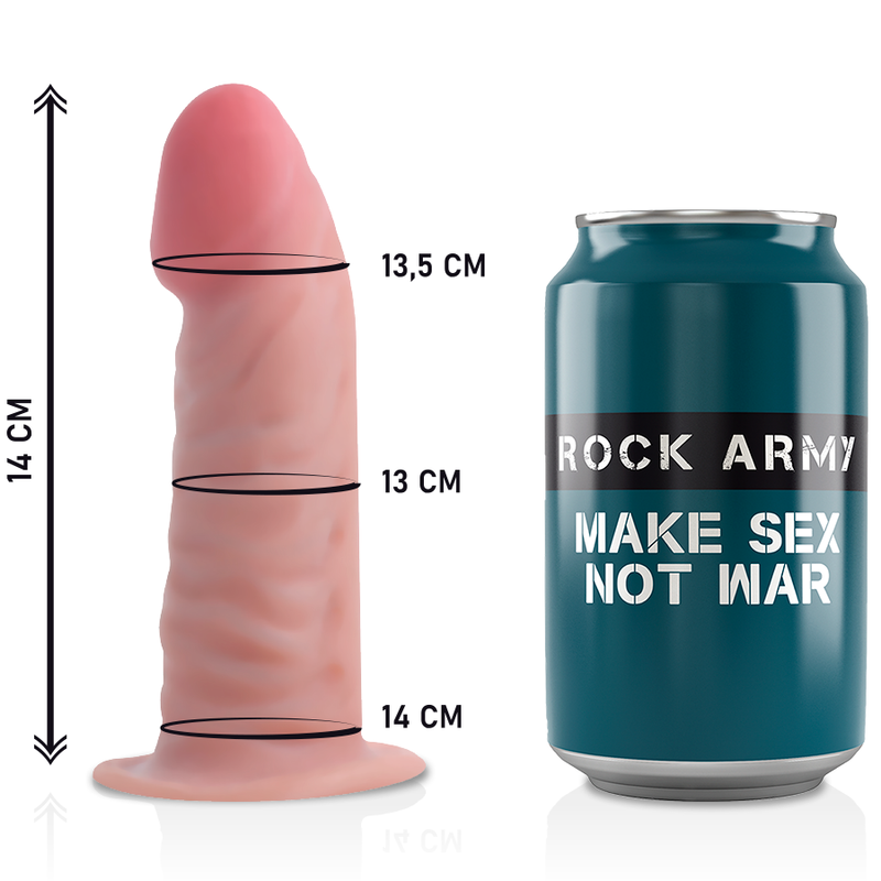 Rock Army-Imbracatura + Dildo Realistico Tiger Doppia Densità 14 cm · Strap-on & Imbracature (imaginea 7)