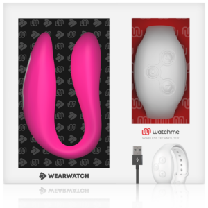 Wearwatch-Watchme Dual Vibrator Tecnologia Fucsia/Snow-Silicone · Vibratori (imaginea 2)
