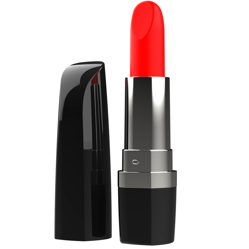 Intense Fun Toys-Lippsy Rossetto Vibratore Nero-Silicone, 10 velocità · Vibratori (immagine 2)
