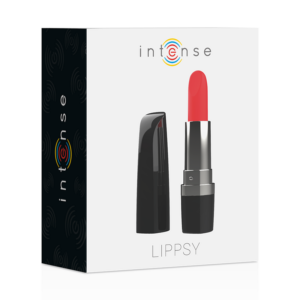 Intense Fun Toys-Lippsy Rossetto Vibratore Nero-Silicone, 10 velocità · Vibratori (immagine 6)
