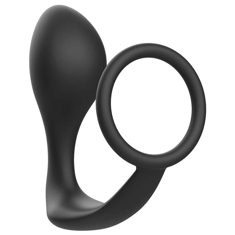 Addicted Toys-Plug anale con Anello in Silicone Nero · Accessori BDSM (immagine 2)