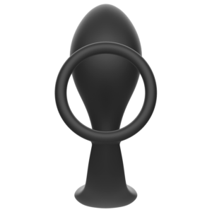 Addicted Toys-Plug anale con Anello in Silicone Nero · Accessori BDSM (immagine 5)