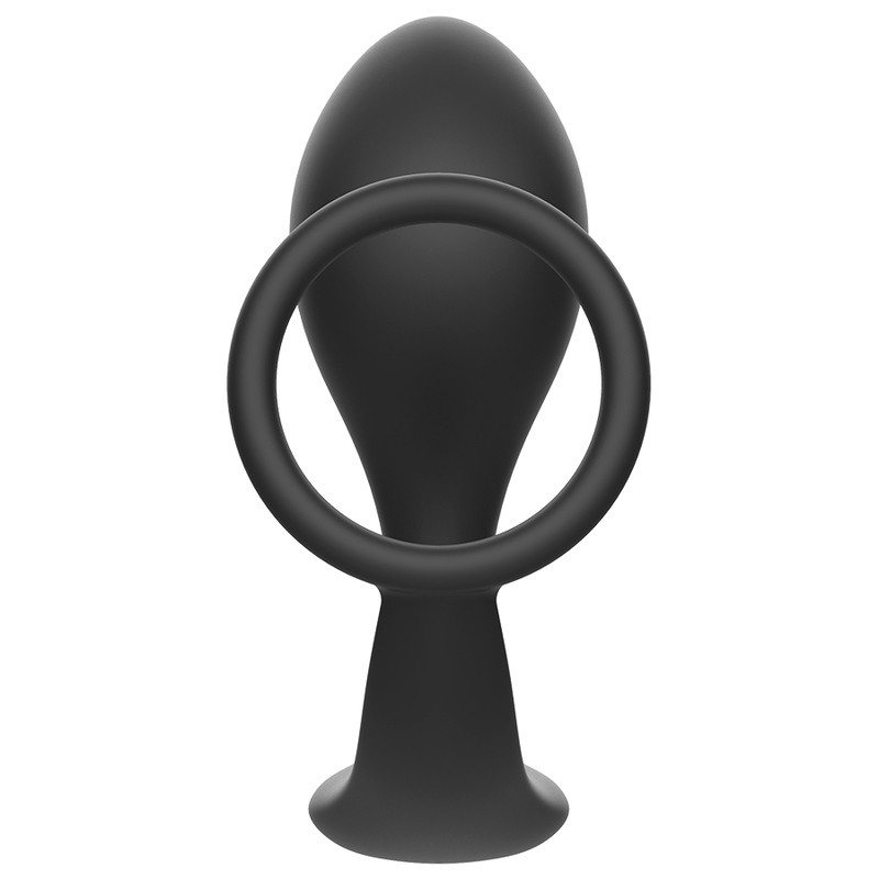 Addicted Toys-Plug anale con Anello in Silicone Nero · Accessori BDSM (immagine 5)