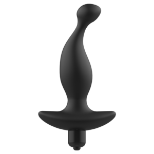 Addicted Toys-Massaggiatore anale con vibrazioni nere Modello 1-Silicone
