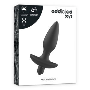 Addicted Toys-Massaggiatore Plug anale con Vibrazione, Nero-Silicone · Accessori BDSM (imaginea 5)