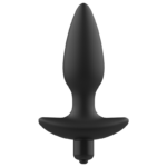 Addicted Toys-Massaggiatore Plug anale con Vibrazione, Nero-Silicone · Accessori BDSM