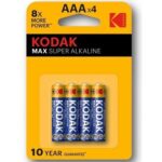 Kodak-Max Super Batterie Alcaline Aaa LR03 Blister * 4 · Batterie & Accessori