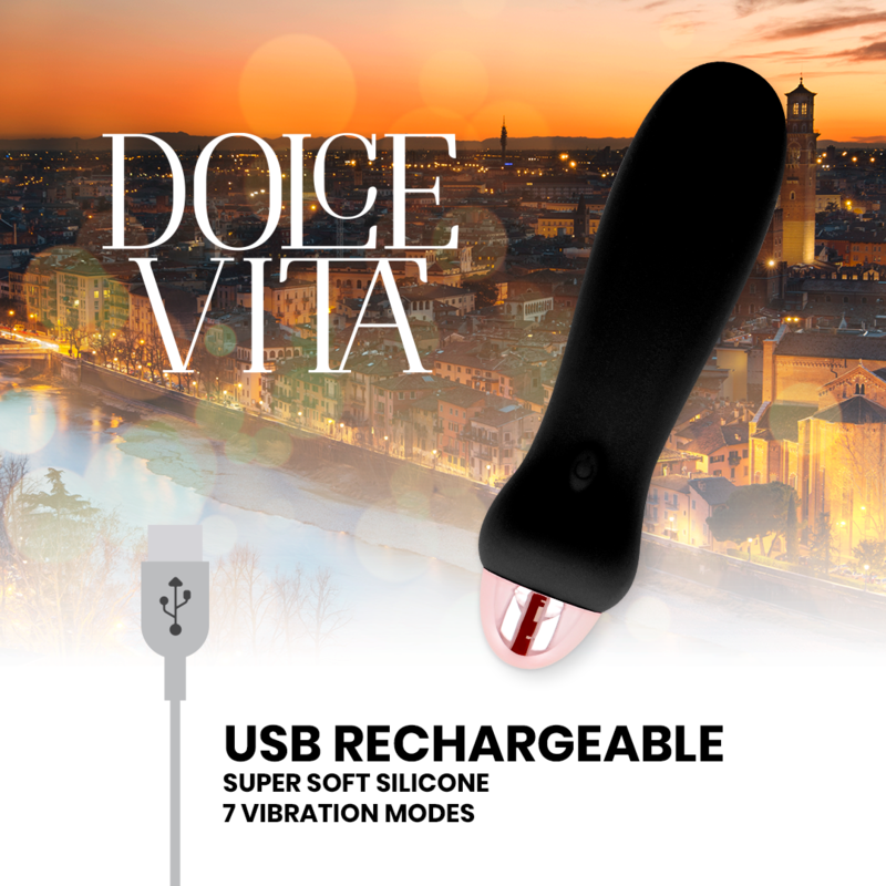 Dolce Vita-Vibratore ricaricabile Five 7 Velocità-Silicone · Vibratori (imaginea 3)