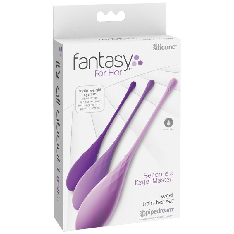 Fantasy For Her-Set di sfere Kegel-Silicone, impermeabile 2 Fantasy For Her-Set di sfere Kegel-Silicone, impermeabile — PIPEDREAMS · Giocattoli anali (imaginea 2)