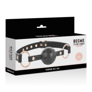 Begme Black Edition-Black Edition Mordă cu Bilă Piele Vegană — BEGME FETISH GAMES · Bondage & Catuse (imaginea 4)