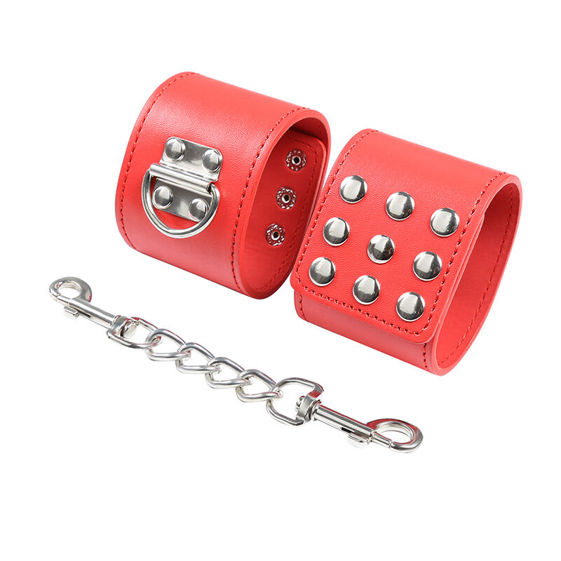 Ohmama Fetish-Manette Rosse con Chiusura Snap-Metal 4 Ohmama Fetish-Manette Rosse con Chiusura Snap-Metal · Bondage & Manette (imaginea 4)