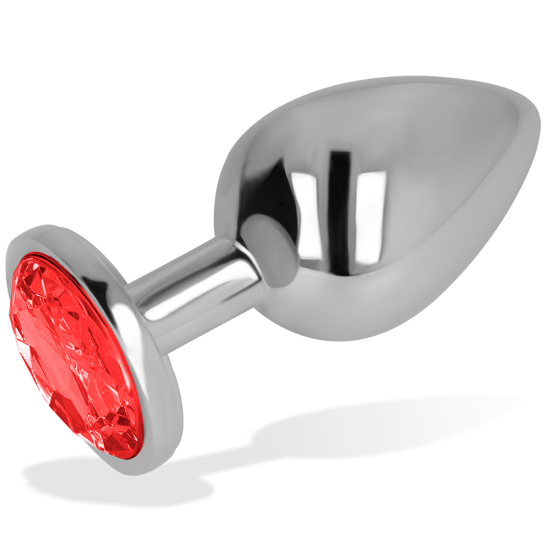 Ohmama-Plug anale con cristallo Rosso 8 cm di metallo 1 Ohmama-Plug anale con cristallo Rosso 8 cm di metallo · Accessori BDSM