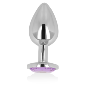 Ohmama-Plug anale con Cristallo Viola 8 cm-Metal · Accessori BDSM (immagine 2)