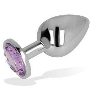 Ohmama-Plug anale con Cristallo Viola 8 cm-Metal · Accessori BDSM