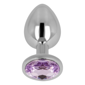 Ohmama-Plug anale con Cristallo Viola 8 cm-Metal · Accessori BDSM (immagine 4)