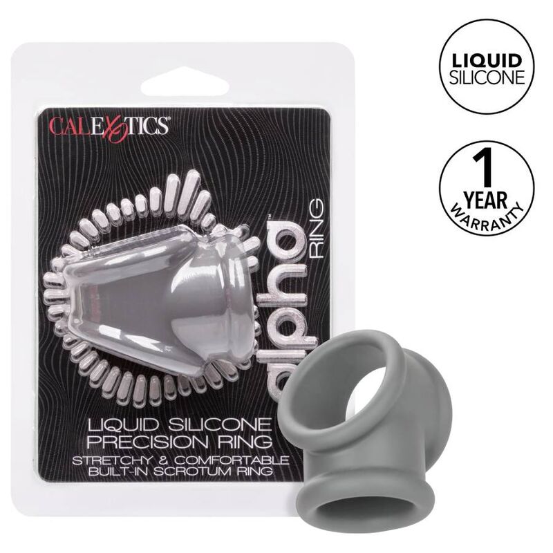 Calexotics-Alpha Precision Ring Grigio-Silicone, impermeabile 2 Calexotics-Alpha Precision Ring Grigio-Silicone, impermeabile · Anelli & Guaine per pene (imaginea 2)