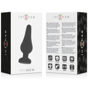 Intense Anal Toys-Plug anale Pipo M Nero Silicone 11 Cm · Accessori BDSM (imaginea 4)