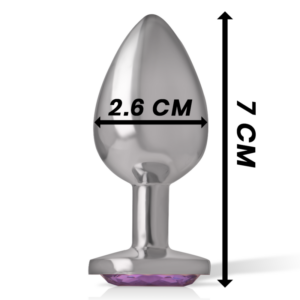 Intense Anal Toys-Plug anale in metallo Alluminio con Cristallo Viola · Accessori BDSM (imaginea 6)