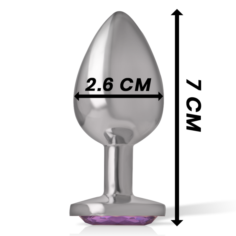 Intense Anal Toys-Plug anale in metallo Alluminio con Cristallo Viola · Accessori BDSM (imaginea 6)