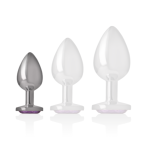 Intense Anal Toys-Plug anale in metallo Alluminio con Cristallo Viola · Accessori BDSM (imaginea 2)