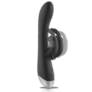 Black&silver-Dj. Adam Vibratore Rabbit Silicone Ricaricabile — BLACK&SILVER · Vibratori (immagine 5)