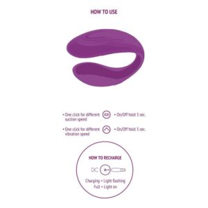 Xocoon-Bound Love Vibrator per Coppia, Viola-Telecomando · Vibratori (imaginea 2)