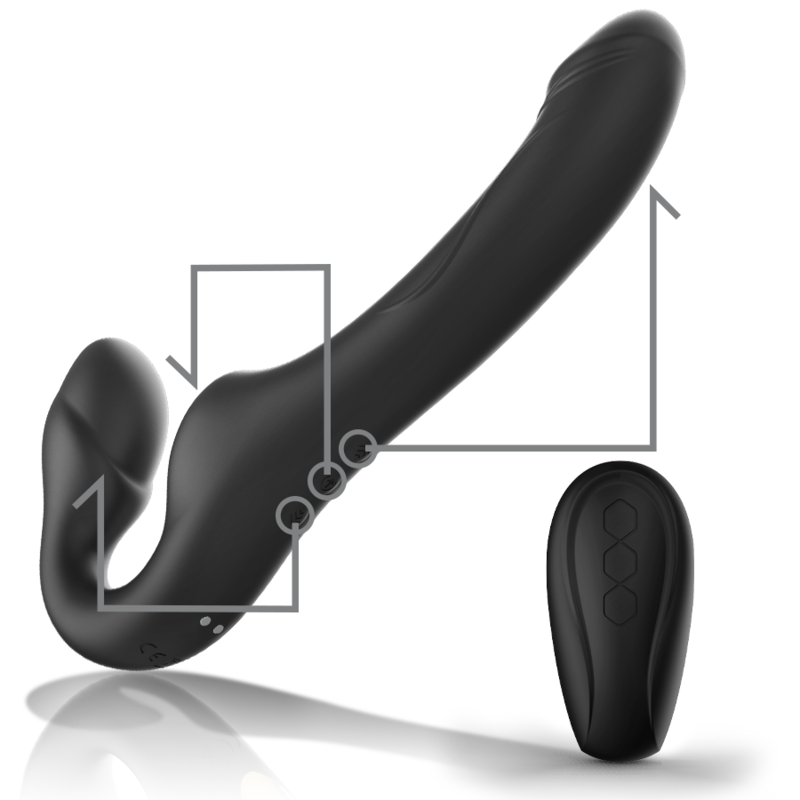 Ibiza Technology-Vibratore senza spalline con telecomando e · Strap-on & Imbracature (immagine 3)