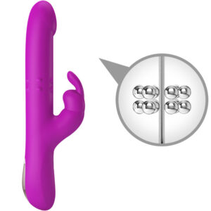 High Tech-Reese Vibratore Rabbit con Rotazione Viola-Silicone, 12 velocità — PRETTY LOVE · Vibratori (imaginea 3)