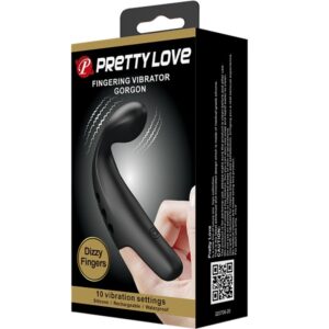 Fun Toys-Black Gorgon Vibrator Digitare, Nero-Silicone, 10 velocità 8 Fun Toys-Black Gorgon Vibrator Digitare, Nero-Silicone, 10 velocità — PRETTY LOVE · Vibratori (imaginea 3)