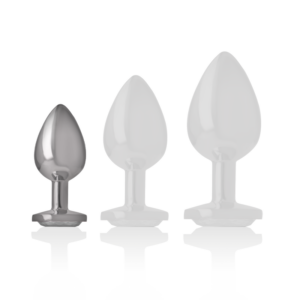 Intense Anal Toys-White Heart Plug anale in metallo, Taglia S · Accessori BDSM (imaginea 5)