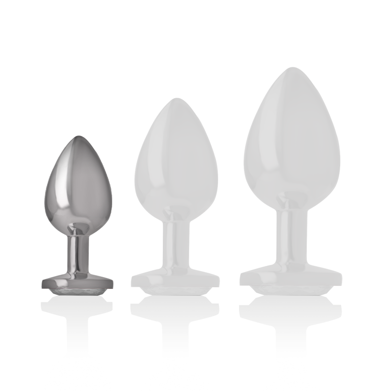 Intense Anal Toys-White Heart Plug anale in metallo, Taglia S · Accessori BDSM (imaginea 5)