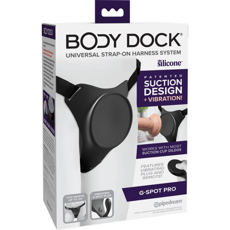Pipedreams-Body Dock G-spot Pro Harness-Silicone, 10 velocità