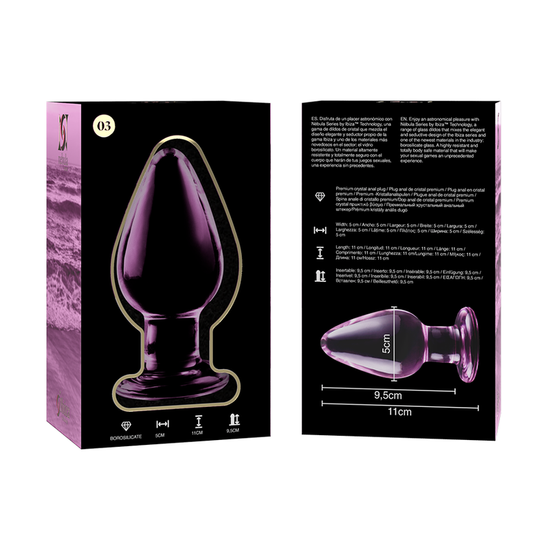 Nebula Series by Ibiza-Modello 3 Plug in Cristallo 11 x 5 cm · Accessori BDSM (imaginea 6)